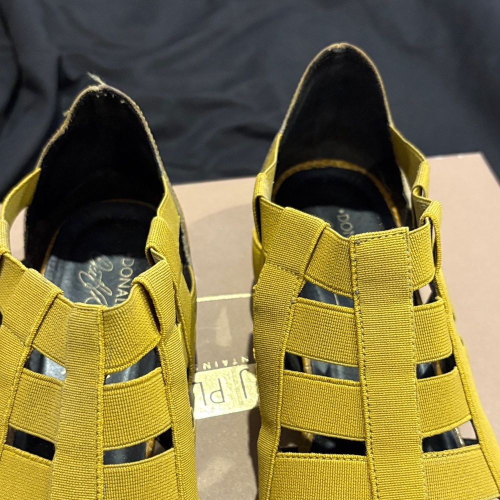 Donald J Pliner golden yellow Cage Sandals - Picture 15 of 16